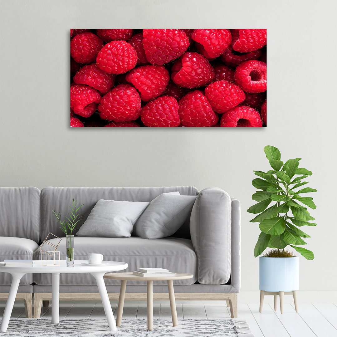 Himbeeren - Ungerahmte Kunstdrucke auf Leinwand