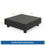 Table basse d'extérieur carrée 29 po en métal noir