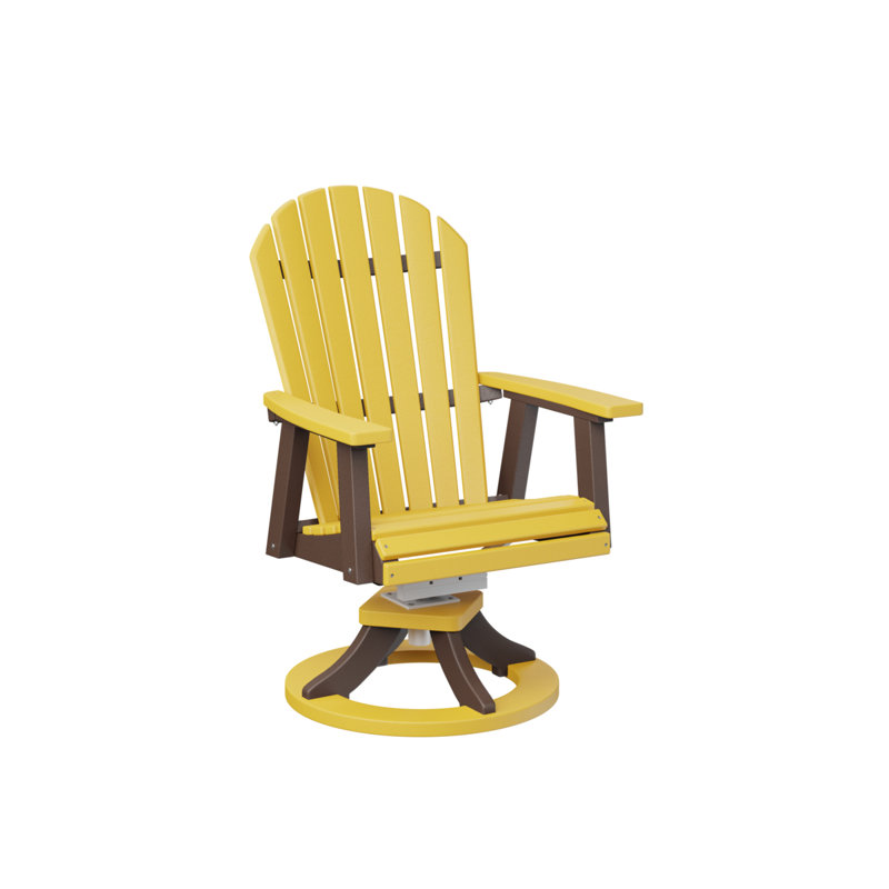 Chaise berçante berçante Berlin, Yellow/Chocolate Brown