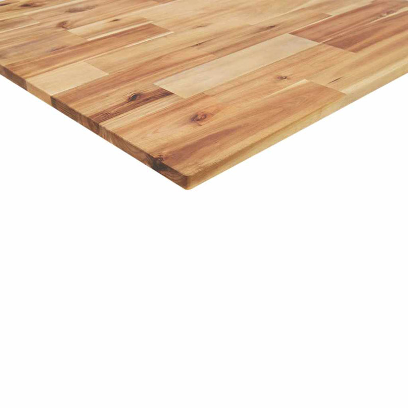  Table Top Rectangular Solid Wood Acacia, 2cm H x 140cm W x 60cm D, Light Brown