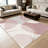 Blush Rose Gold Abstract Geometric carpet-easy to clean, machine-washable, soft and comfortable; suitable for door mats, kitchens, living rooms, bedrooms, corridors, and laundry areas. Easy to clean, durable carpet for home decoration.-128973622