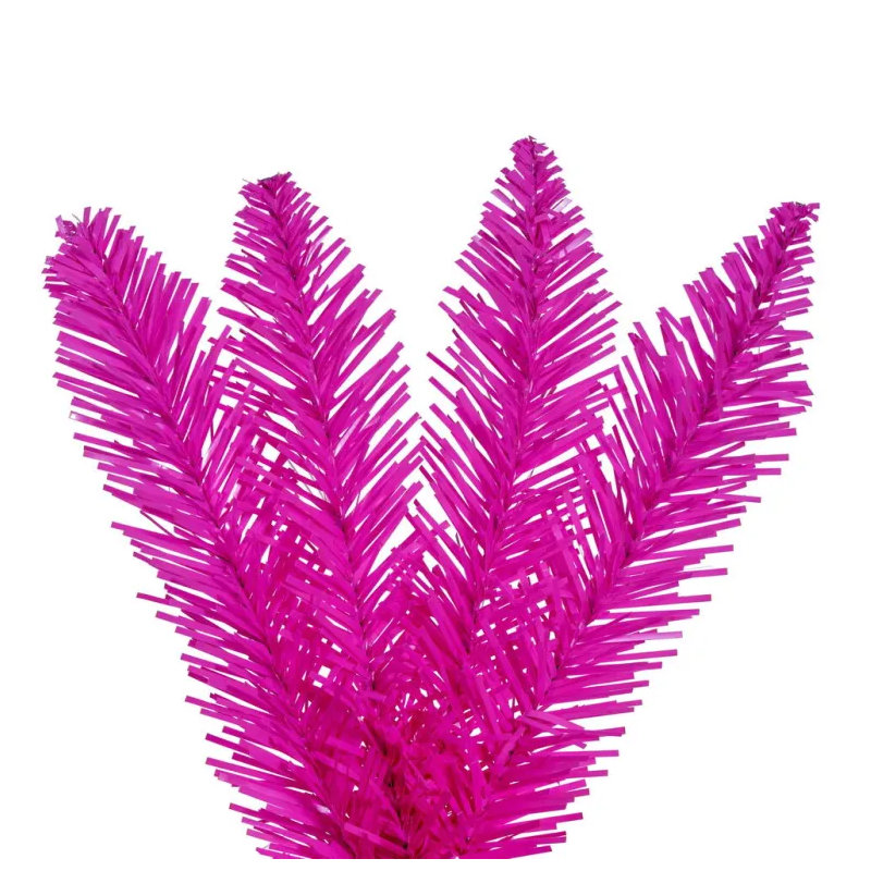 Artificial UnLit Wreath with 210 PVC Tips, Pink