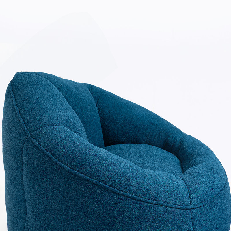 Fauteuil à billes Bedding, Microfibre bleue