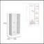 Armoire-penderie Memphis avec 4 tablettes de rangement et 1 tiroir blanc-1754017597
