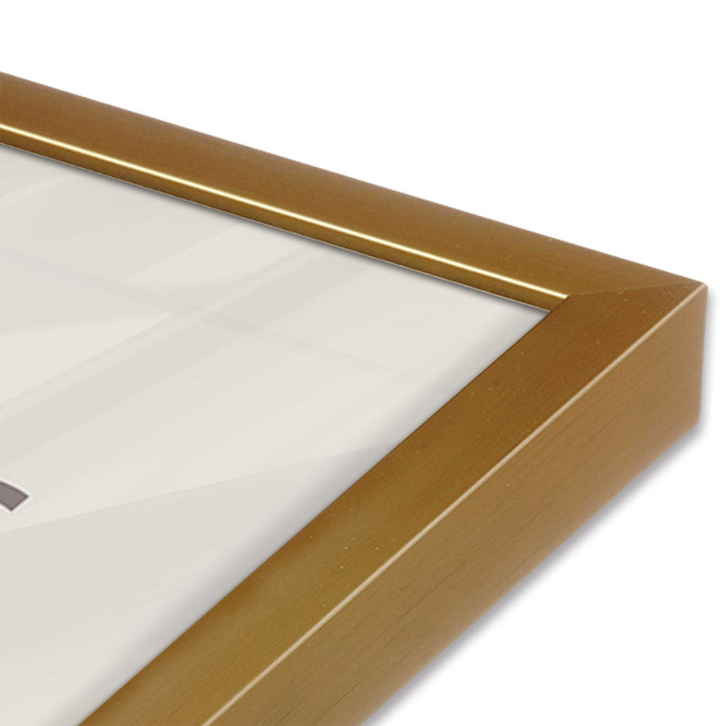 «Warm Taupe», affiche rétro Bauhaus, Or poli, H 15,25 po x l 12,25 po