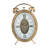 Vintage Inspired Footed Table Gear Clock - 10" x 3" x 15.5" - Gold