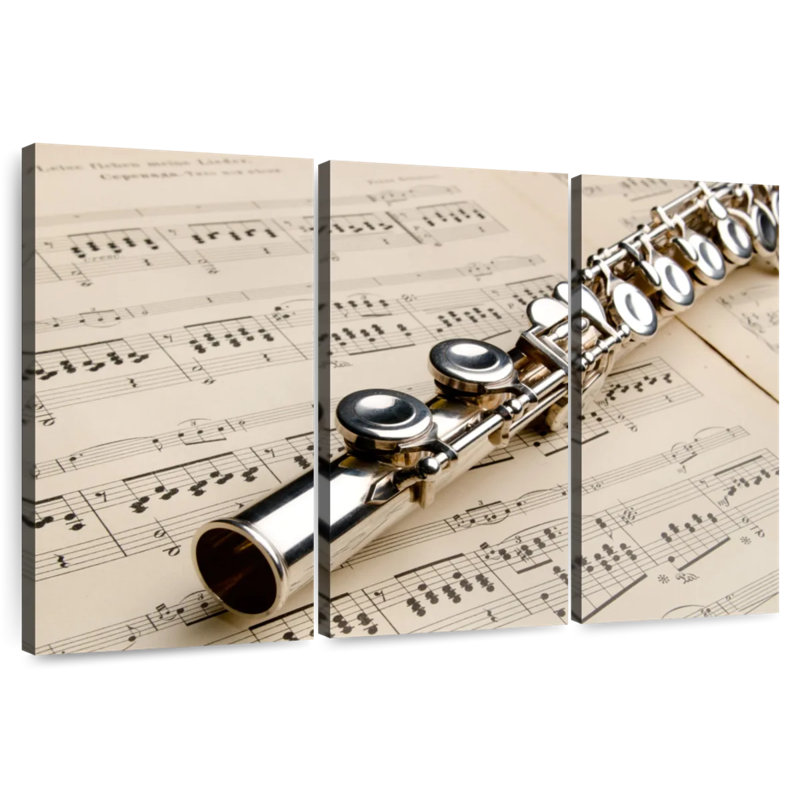 Abarca Sheet Music Flute, 28" H x 45" W