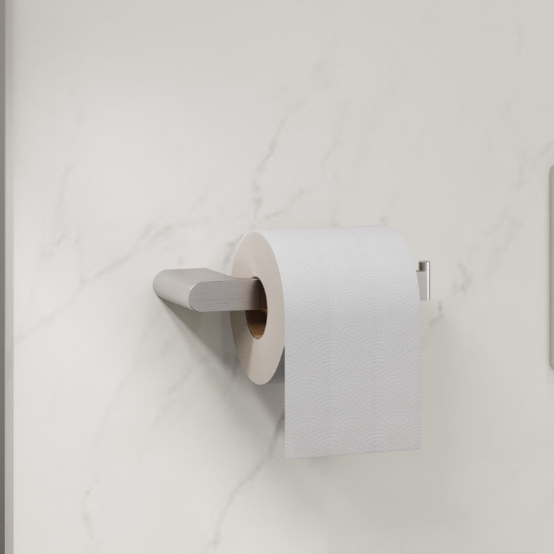 Porte-papier hygiénique Rugen, porte-papier hygiénique en nickel brossé, ensemble de quincaillerie de salle de bain en acier inoxydable, accessoire de salle de bain