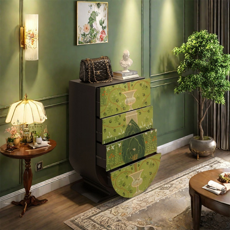 Elegant Walnut Wood Storage Cabinet