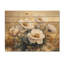 Pivoines dans la prairie de montagne I - reproduction de bois de pivoines - sur bois de pin naturel-944546679
