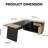 L-Shaped Executive Desk with Sliding Cabinet Doors, Power Outlet Panel and Front Apron, File Storage Shelves, Modern Large Computer Desk for Home Office-938123336-932810727