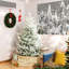 Spacieux sapins de Noël nordiques, base en acier, neige artificielle, intérieur
