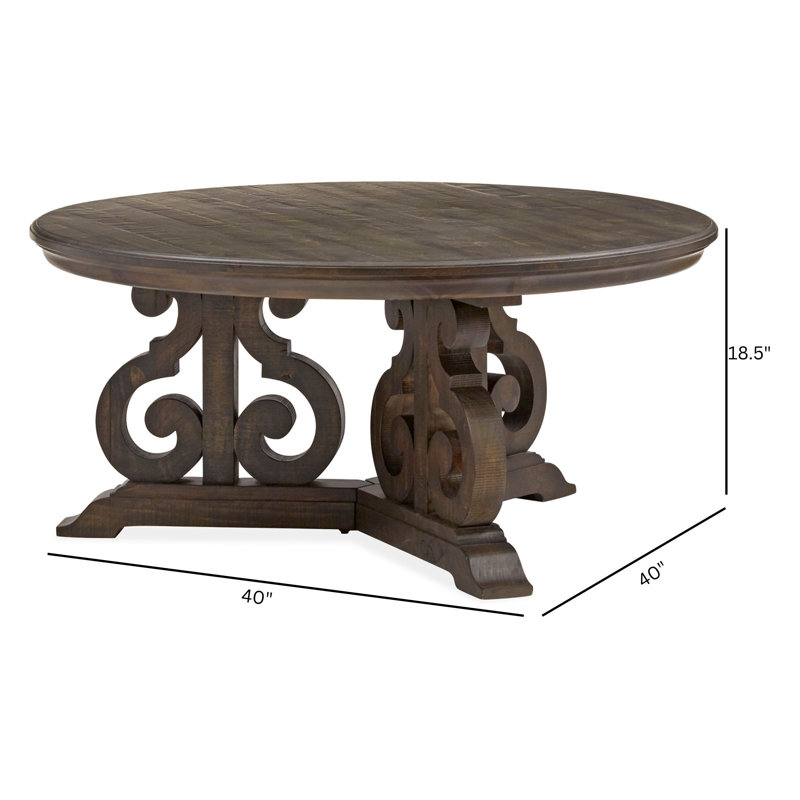 Wewoka Solid Wood Coffee Table, Peppercorn 