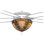 Fleur De Lis 3-Light Bowl Ceiling Fan Light Kit