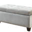 Banc de rangement / repose-pieds gris Lanpher