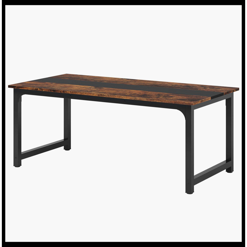 Bureau d'ordinateur, bureau de bureau, Brun rétro