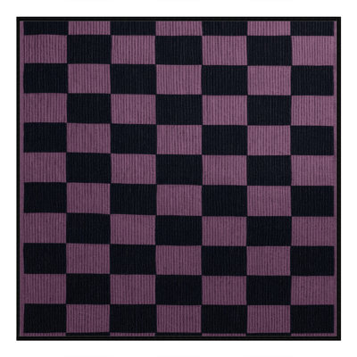 Machine Washable Checkered Gray Area Rug