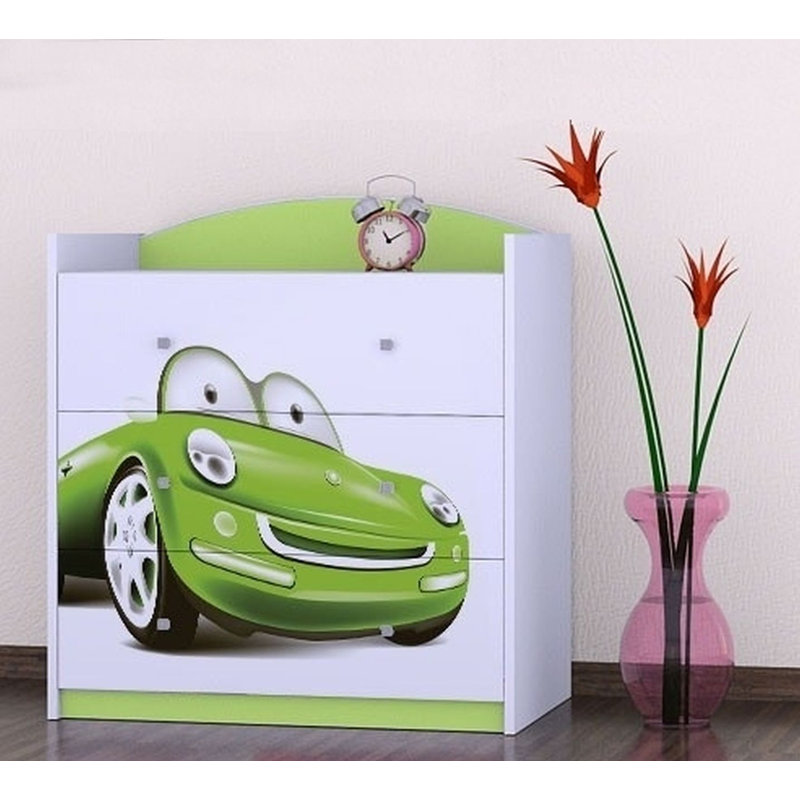 Nickols 3 Drawer Chest, Green