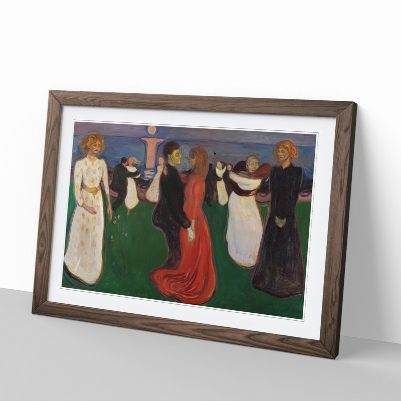 The Dance of Life by Edvard Munch - Picture Frame Painting, Walnut Framed, 48cm H x 65cm W x 2cm D
