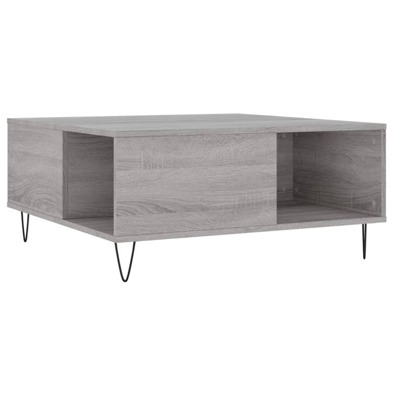 Insani Four Leg Coffee Table with Storage, Grey Sonoma