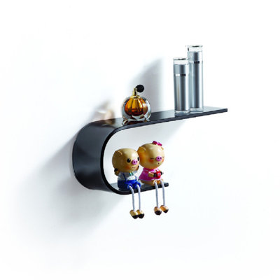 Huson Glass Floating Shelf with Adjustable Shelves
