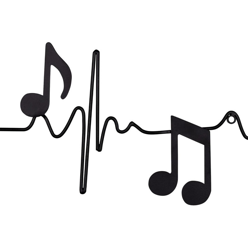Black Metal Sound Wave Wall Décor