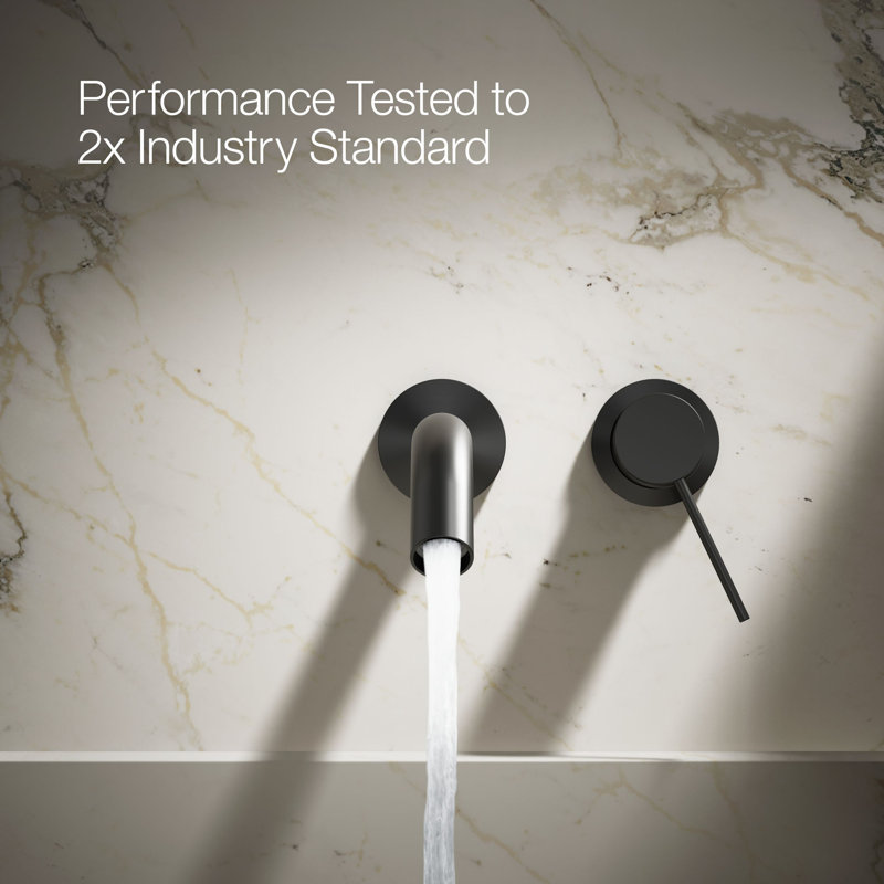 Components Wall-Mount Bathroom Sink Faucet Handle, Matte Black