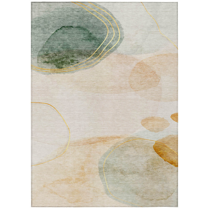 Blakelie Washable Abstract Indoor / Outdoor Rug, Rectangle 8' x 10'