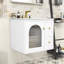 Meuble-lavabo mural avec lavabo et armoire peu encombrante avec porte vitrée