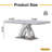 Marble Rectangle Dining Set of 7, Faux Marble Top and X-Shaped Stainless Steel Base with 6 Luxury Petal-Back Leather Chairs-1406971280-1406971292