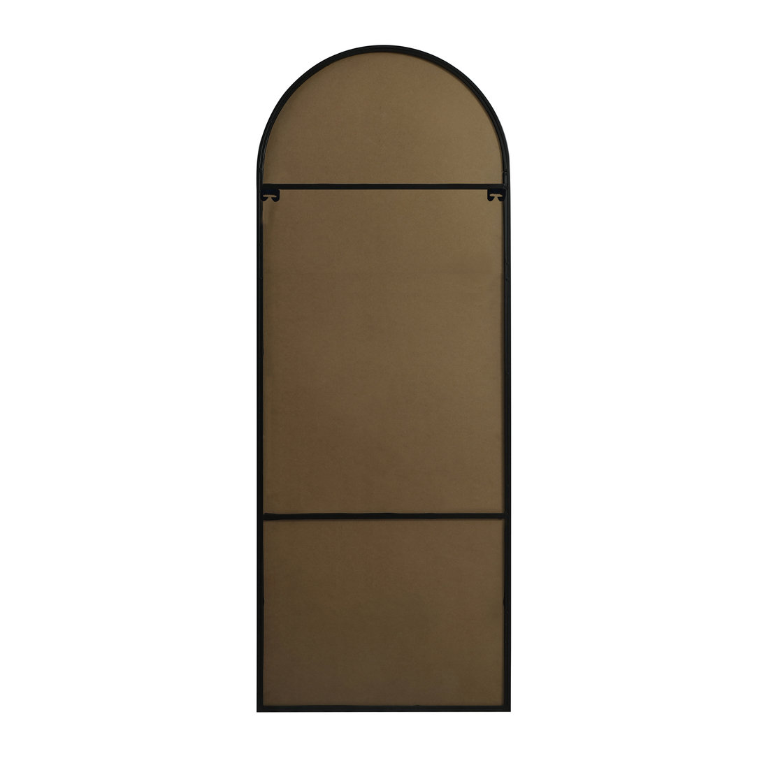 Sabine Metal Arch Wall Mirror, Black, 74" x 28"