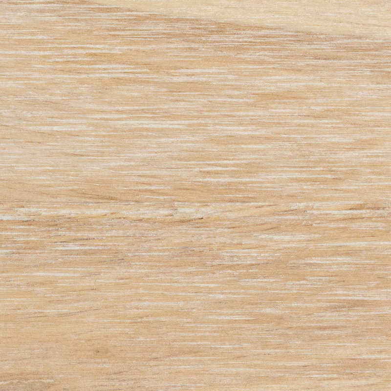 Lit plateforme en bois massif Harlow, Simple, Blanc délavé