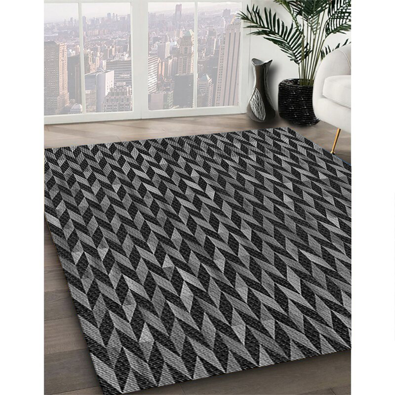 Geometric Indoor Rug, Rectangle 5' x 7'