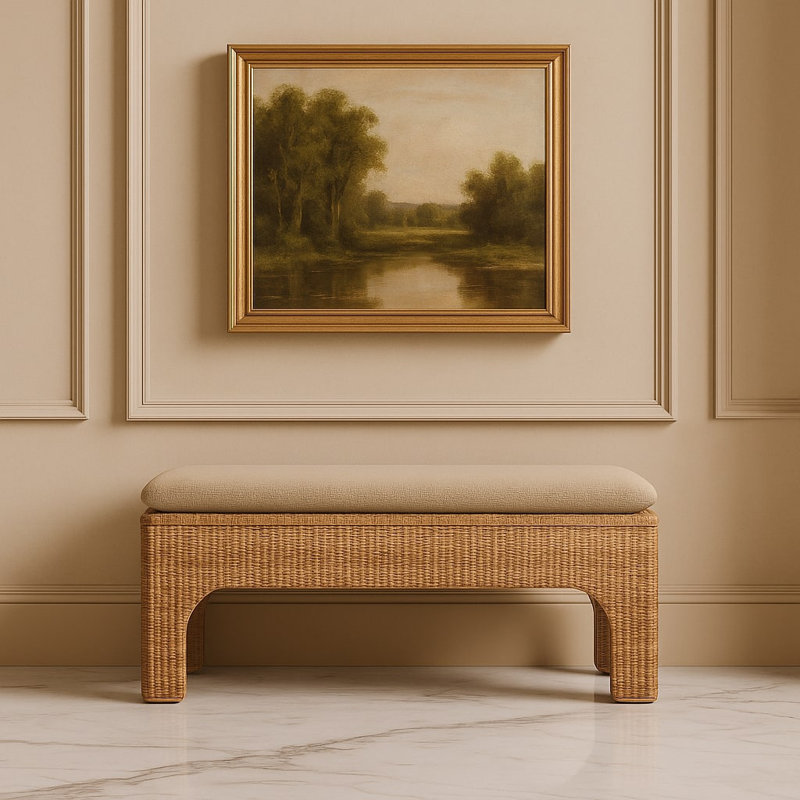Boucle Upholstered Bench
