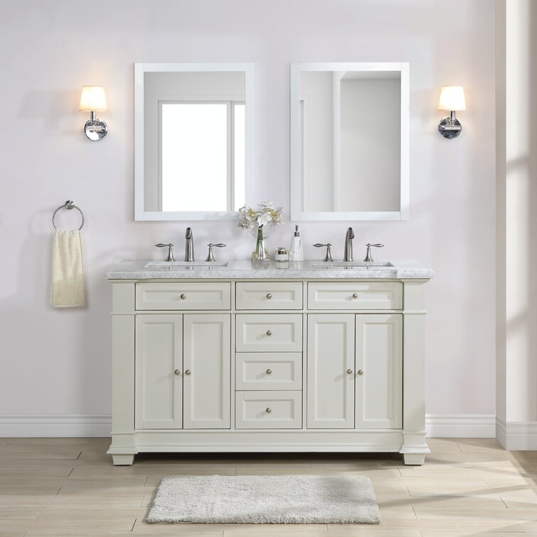 Merrimack 48 W x 23 D x 36 H Single Bathroom Vanity Set, Three Posts,  Base Finish: Gray