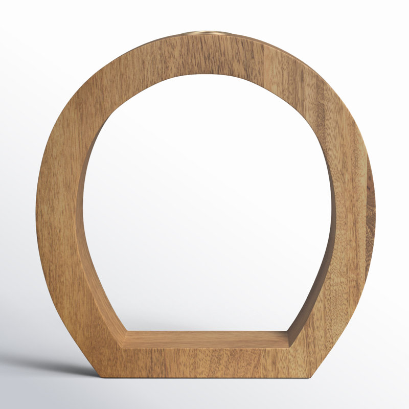 Femke 8" Wood Tabletop Candlestick