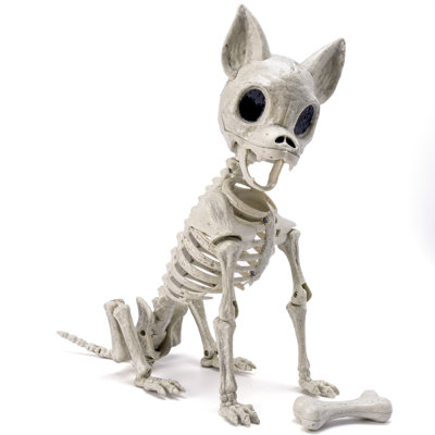 Plastic Chihuahua Dog Skeleton Halloween Decorations