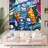 Vibrant Graffi Street Paint Peel & Stick Abstract Border-93868442