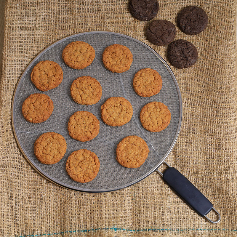 Buckingham Premium Frying Pan Splatter Screen Guard Stainless Steel Cooling Rack 25 cm