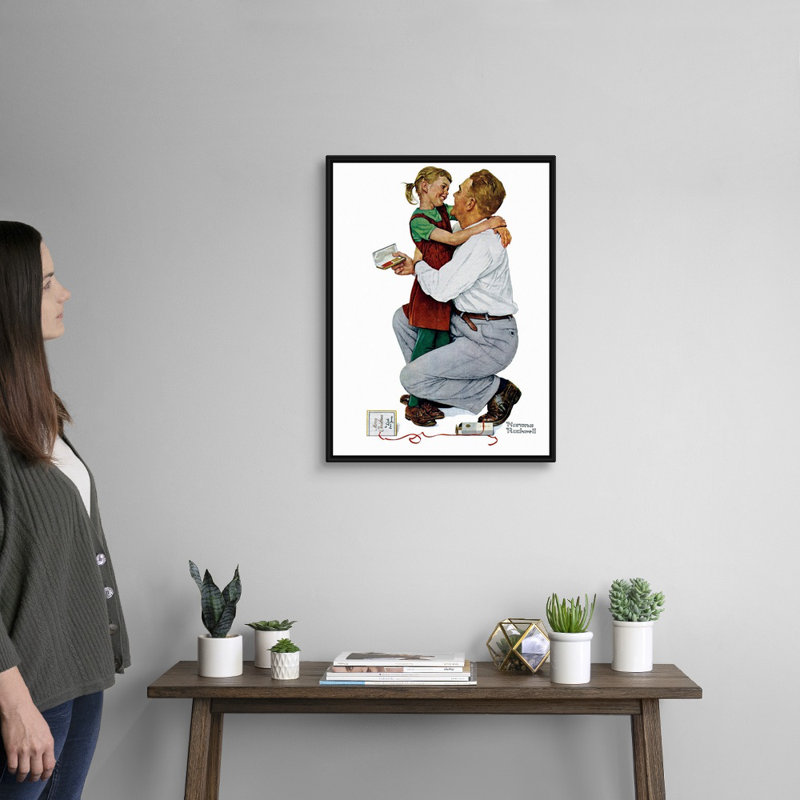 «Happy Birthday To Dad», art mural sur toile, H 26 po x l 20 po x P 1,75 po, Cadre flottant noir