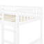 Lit mezzanine simple avec glissade et en bois massif blanc pour la construction