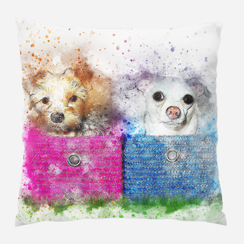 Cueto Outdoor Reversible Throw Pillow, Microsuede, Indoor
