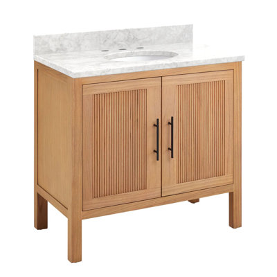 36"" Ayanna Single Bathroom Vanity Set with Oval Undermount Sink -  Signature Hardware, 481764