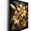 Horloge murale fleur d'or-99639378