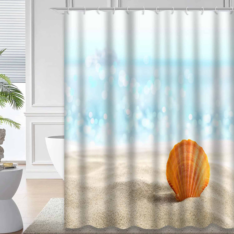 Coquillage, plage de sable, sable, été, eau de mer, coquillage, Mexique exotique avec 12 crochets, L 72 po x l 78 po