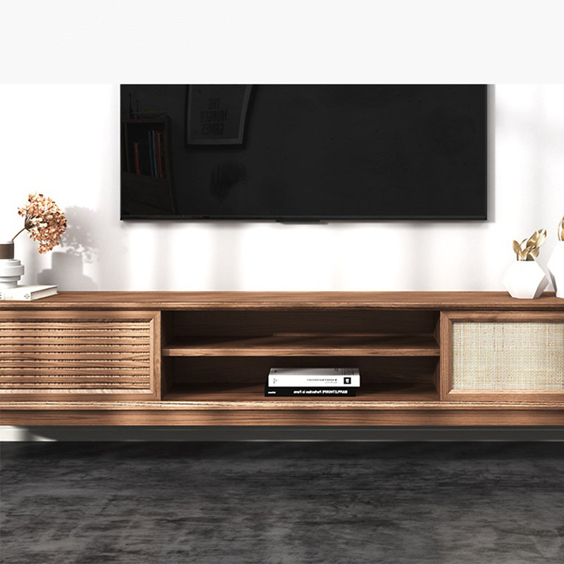 Meuble télé en rotin tissé, 70.87"
