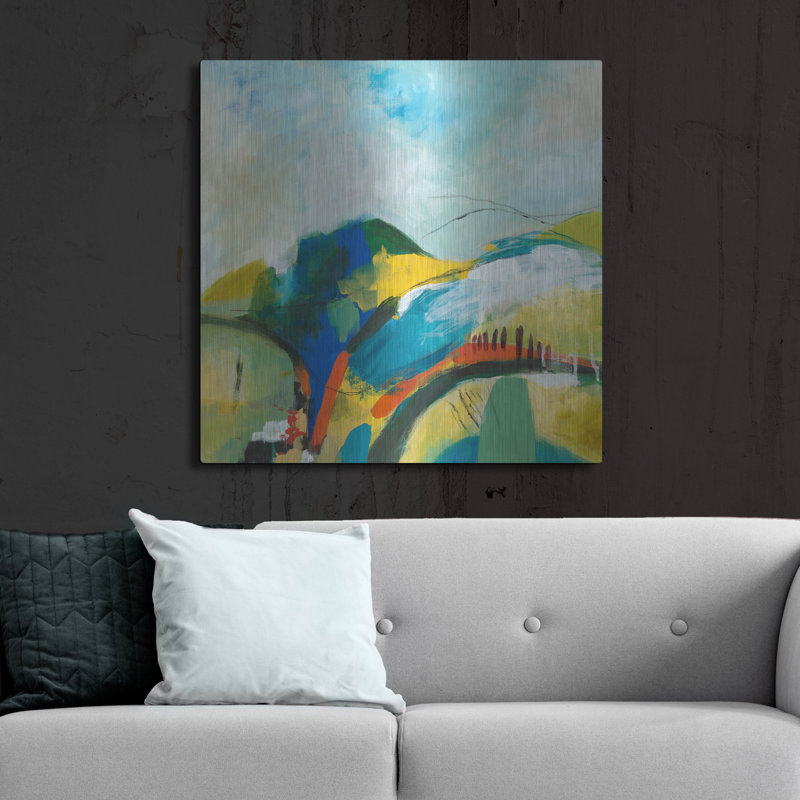«Lark Manor ™« Alpine No. 1 »par Jan Weiss, art mural en métal, H 36 po x l 36 po