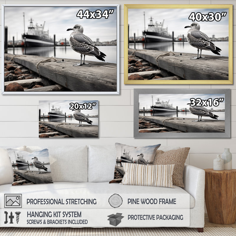 Port Port of Solitude I sur impression sur toile, H 34 po x l 44 po x P 1,5 po, Toile tendue