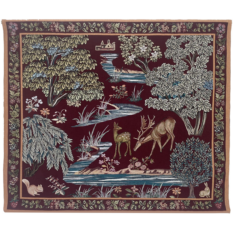 Wall Hanging, Red/Beige