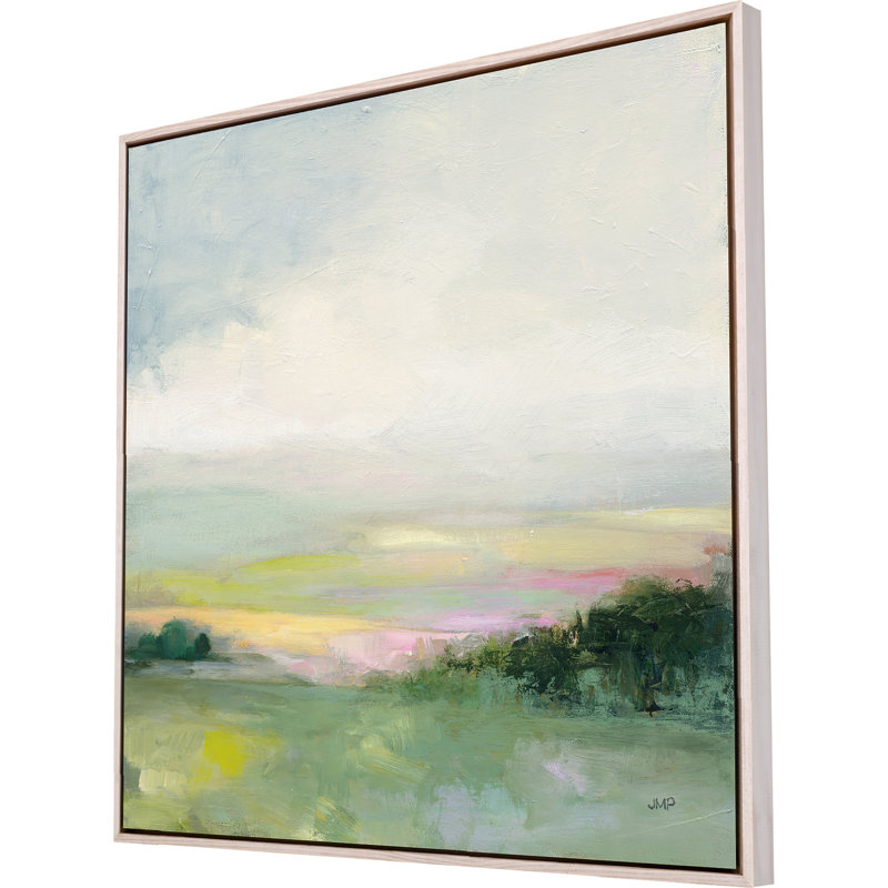 «Glowing Valley White Floater Frame Wall Art»